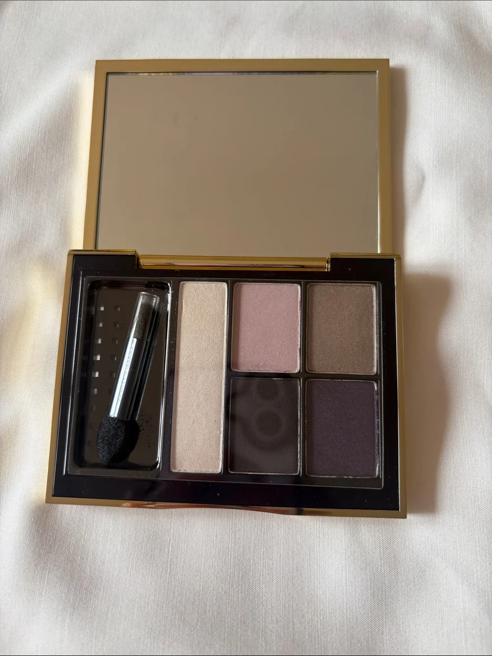 Estee Lauder Six-Shade Palette in Cream, Pink, Taupe, Brown, Plum, Black